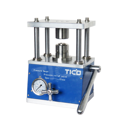STC-SF120 เหรียญเซลล์ อุปกรณ์ห้องปฏิบัติการ คู่มือไฮดรอลิก Crimper สําหรับการวิจัยเซลล์ปุ่ม